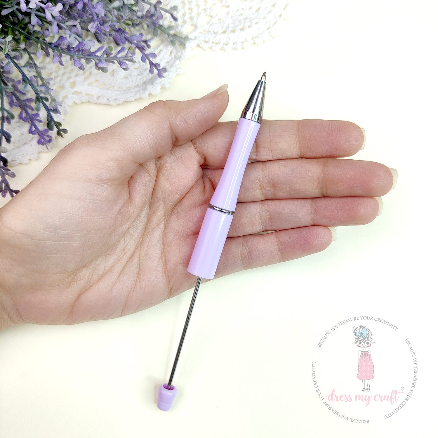 DIY Bead Pens - Pastel Lilac
