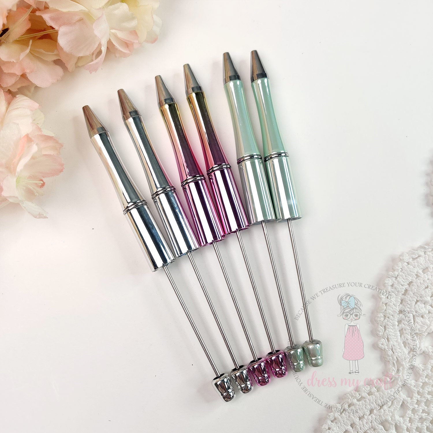 DIY Bead Pens Metallic Combo Pack Of 6