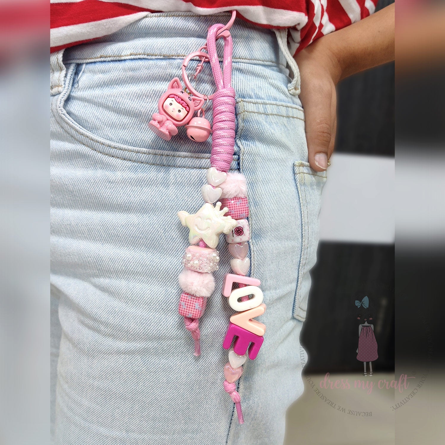Braided Knot Rope - Baby Pink