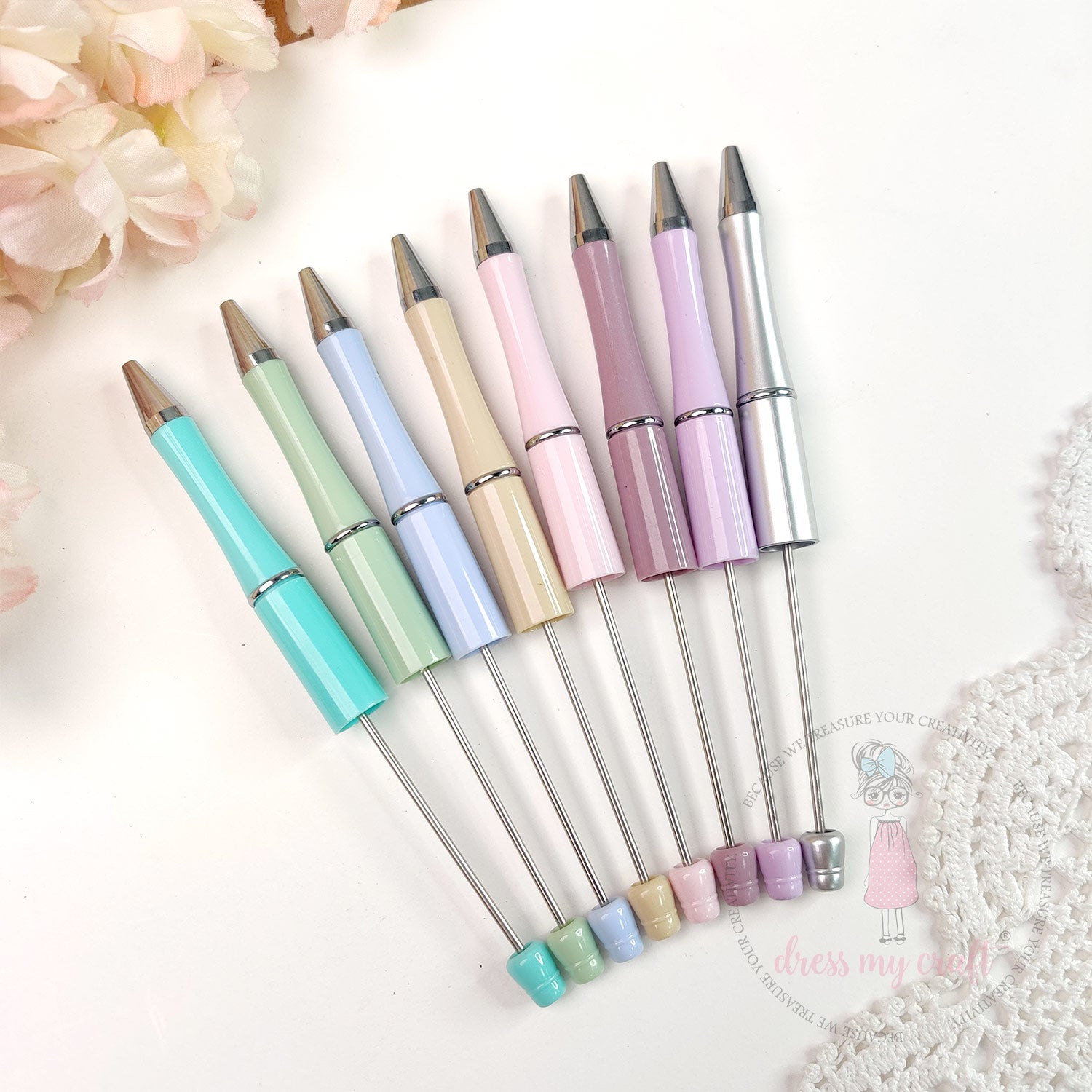 DIY Bead Pens Pastel Combo Pack Of 8