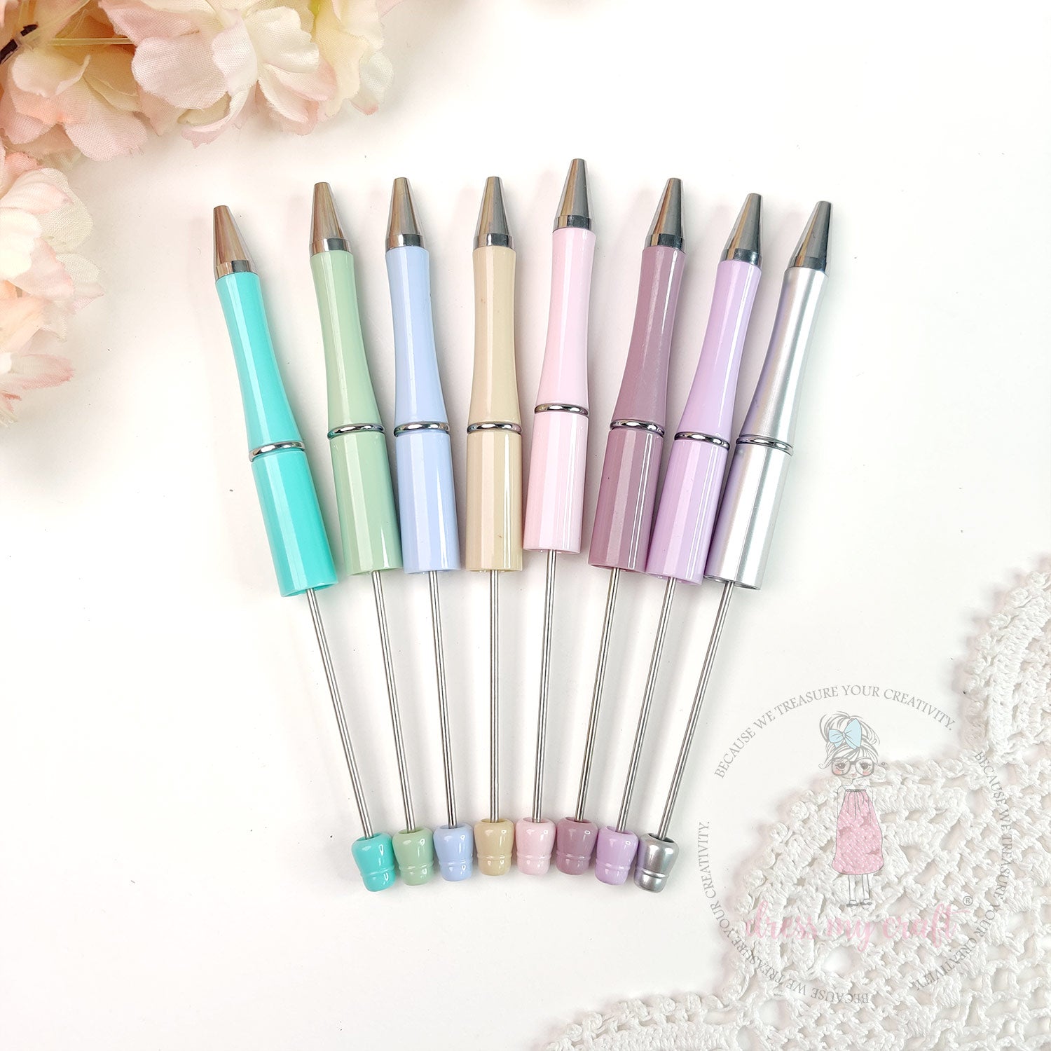 DIY Bead Pens Pastel Combo Pack Of 8