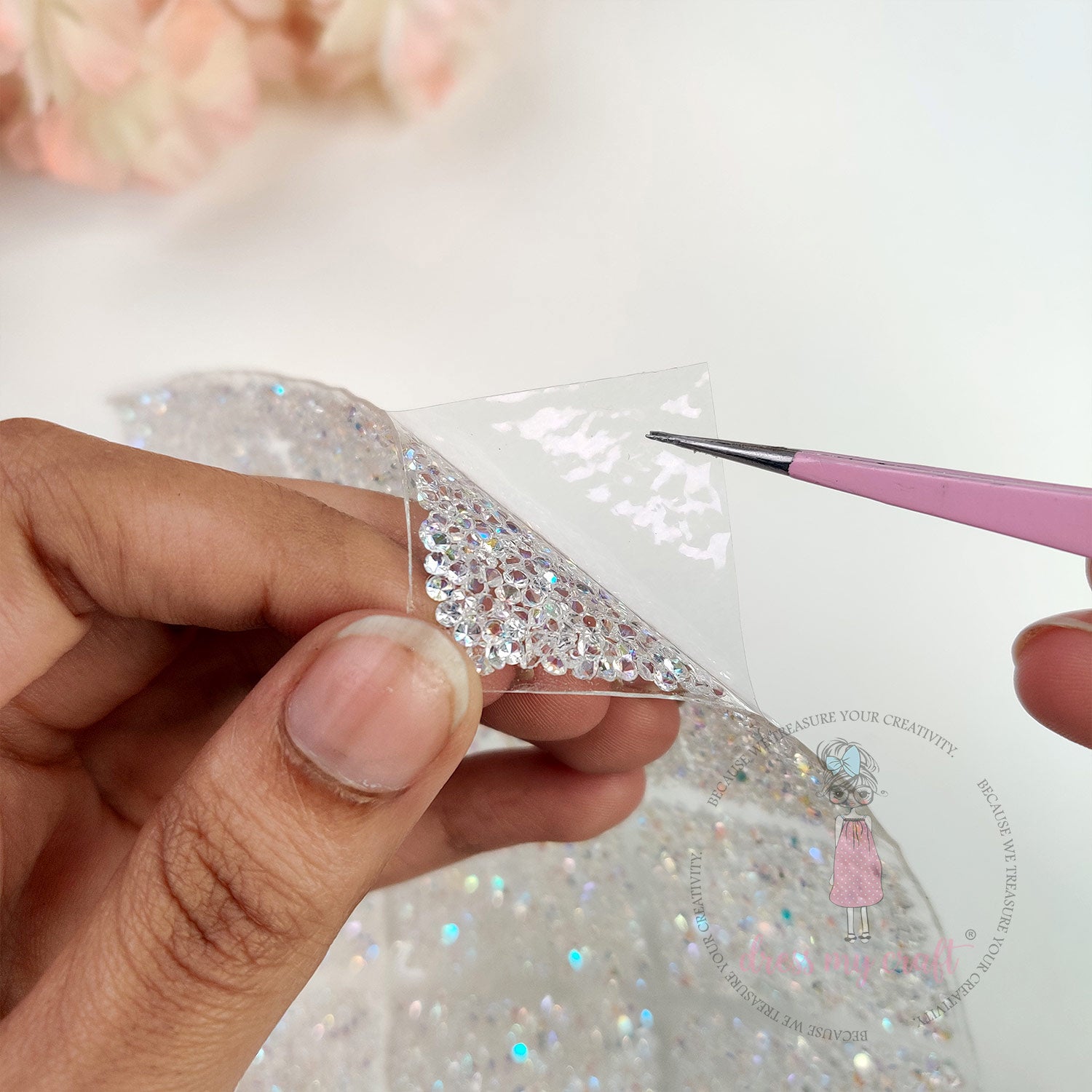 Crystal Bling Blocks Self Adhesive Tape