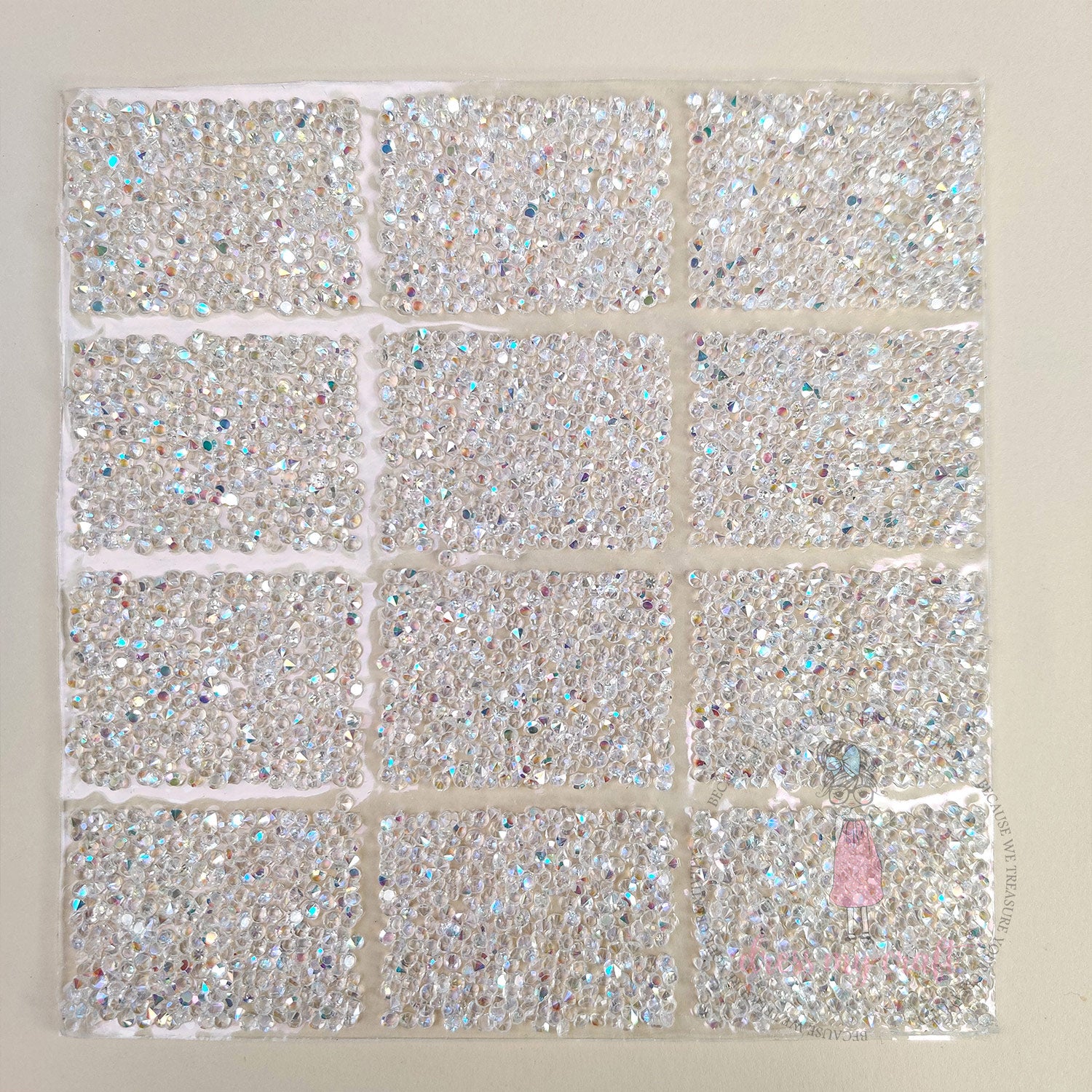 Crystal Bling Blocks Self Adhesive Tape