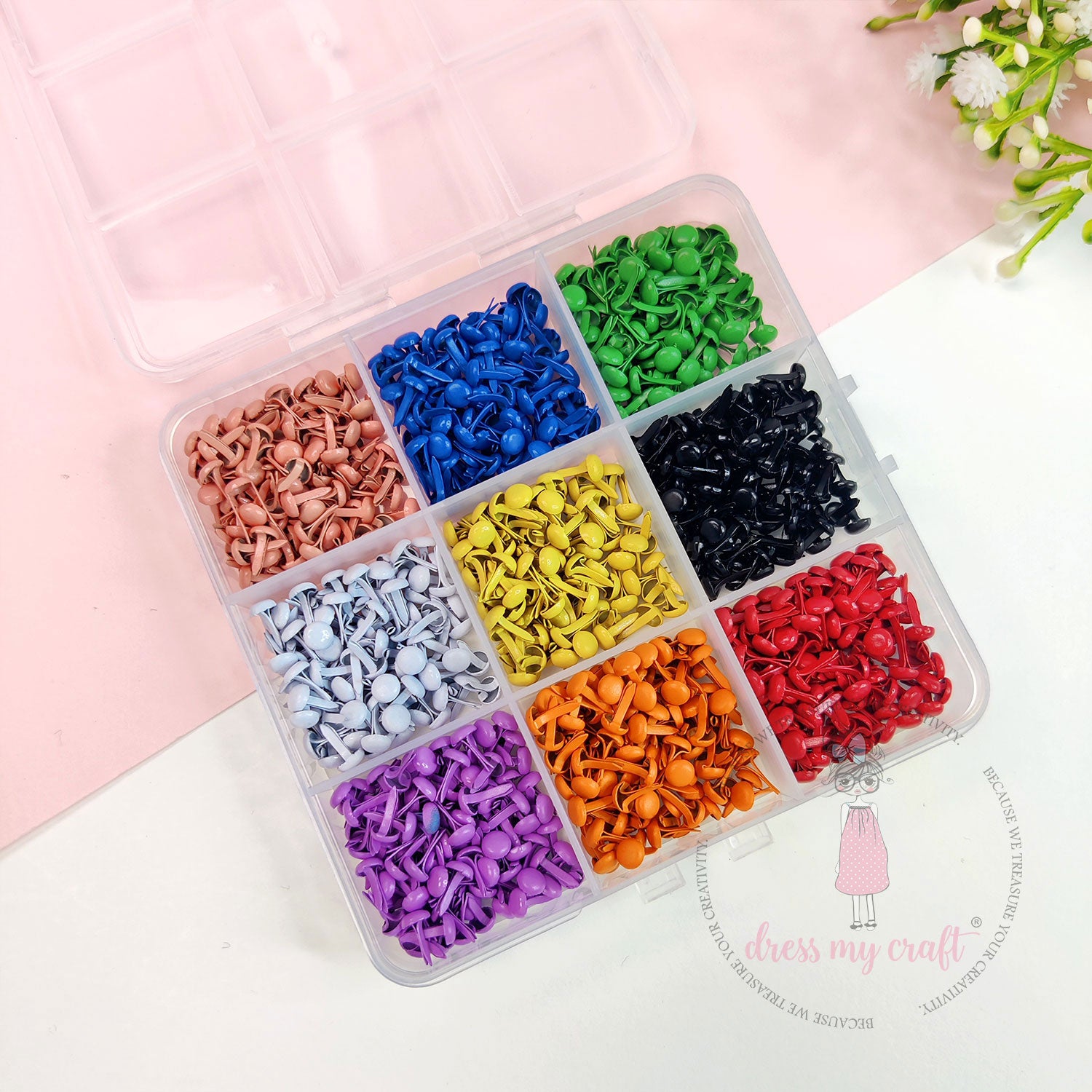 Colored Brads Combo Pack With Storage Box