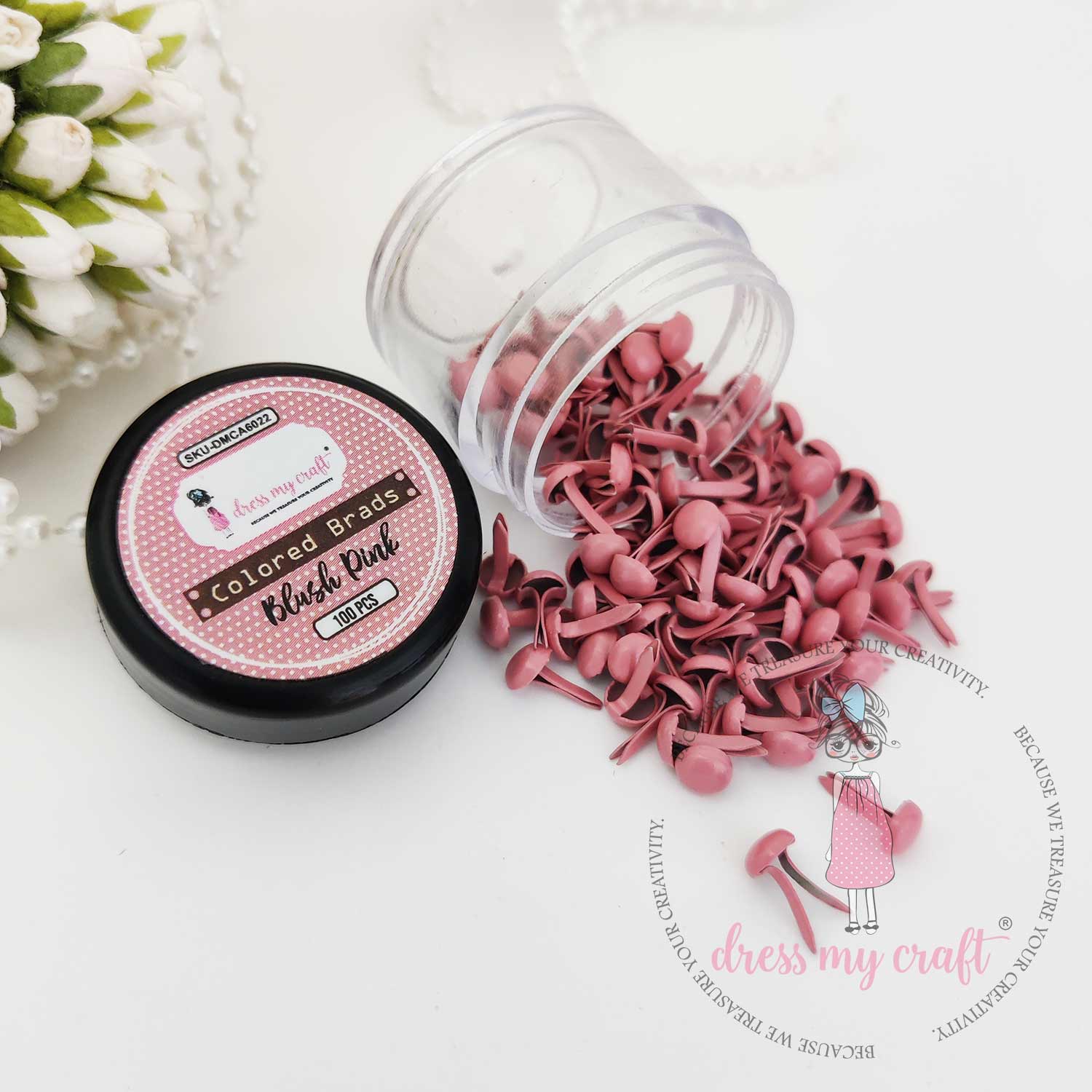 Colored Brads - Blush Pink