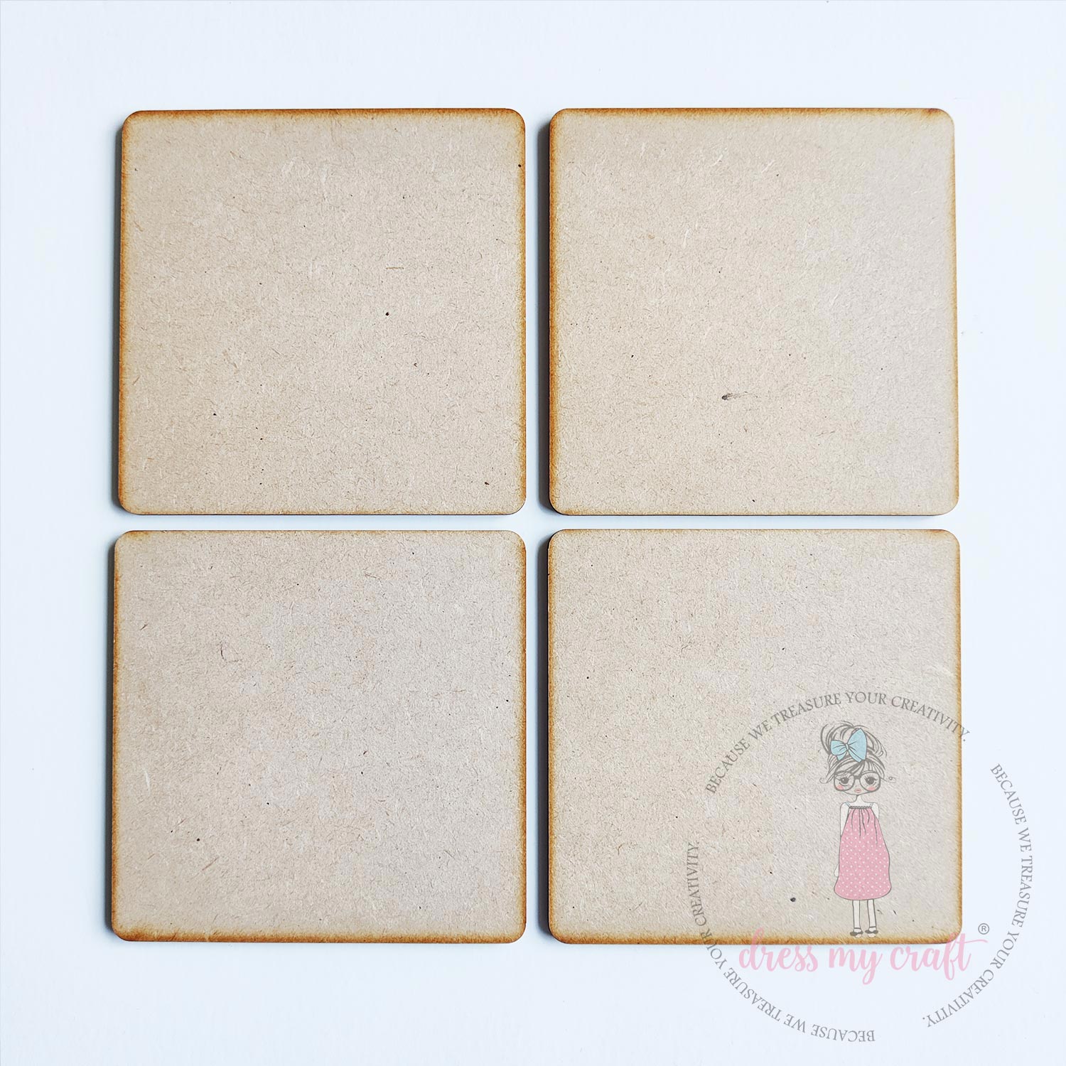 MDF Curved Square Coasters