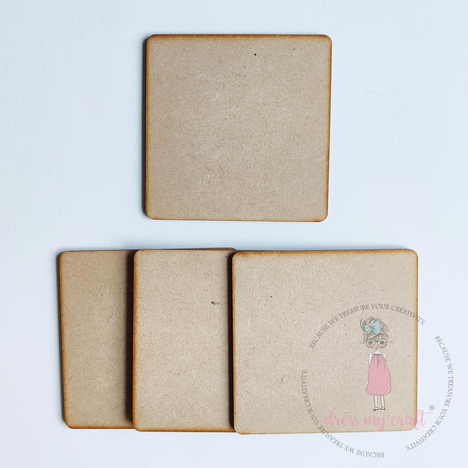 MDF Curved Square Coasters