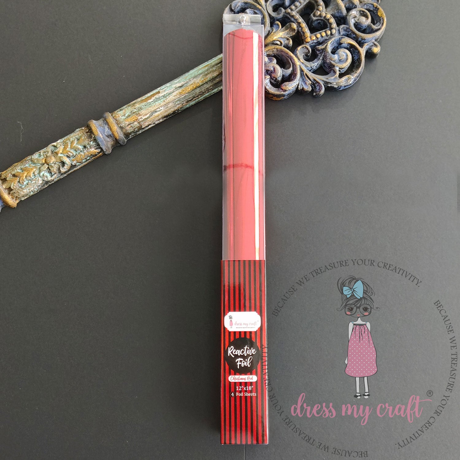 Christmas Red - Reactive Foil Sheets (12" x 18")