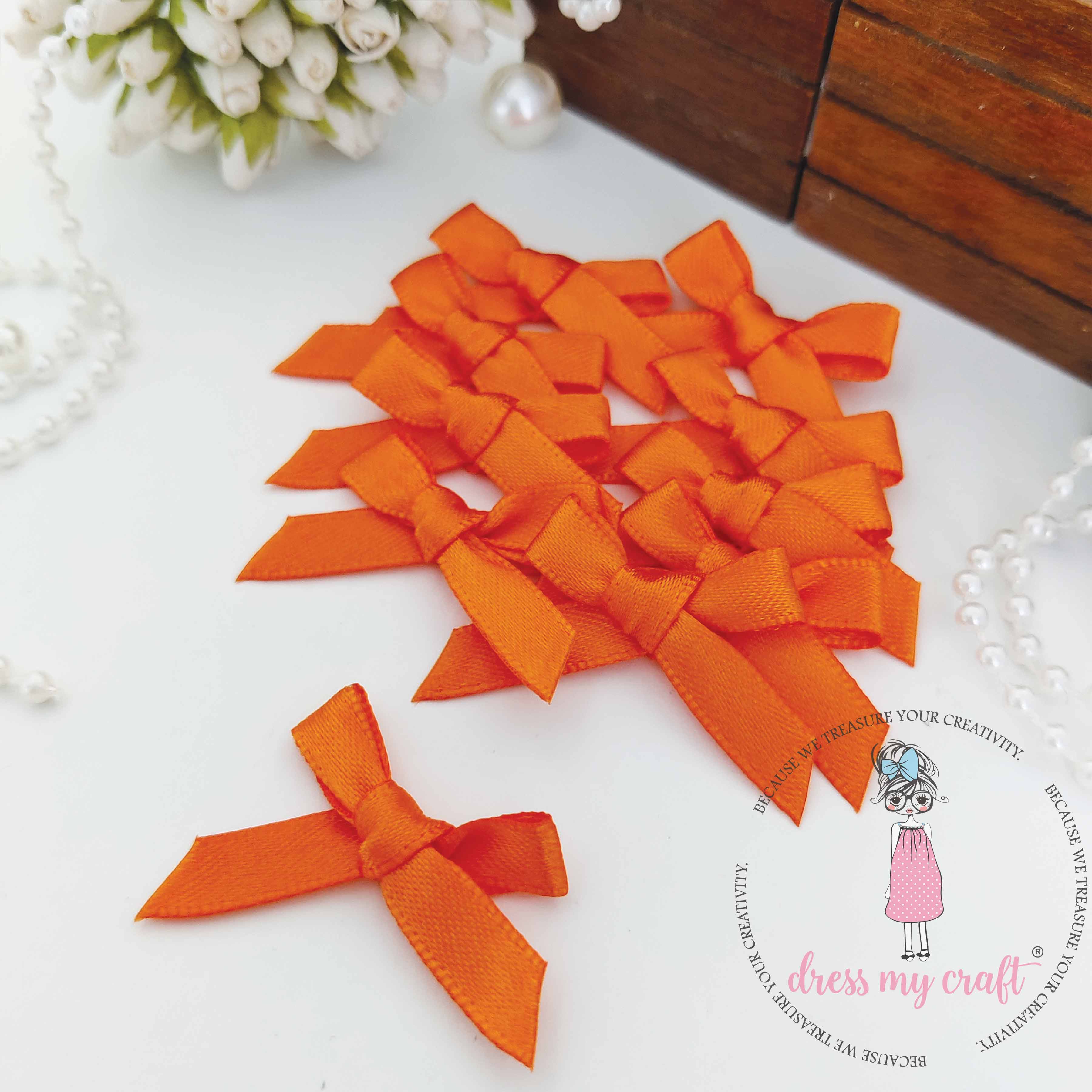 Orange Ribbon Bows