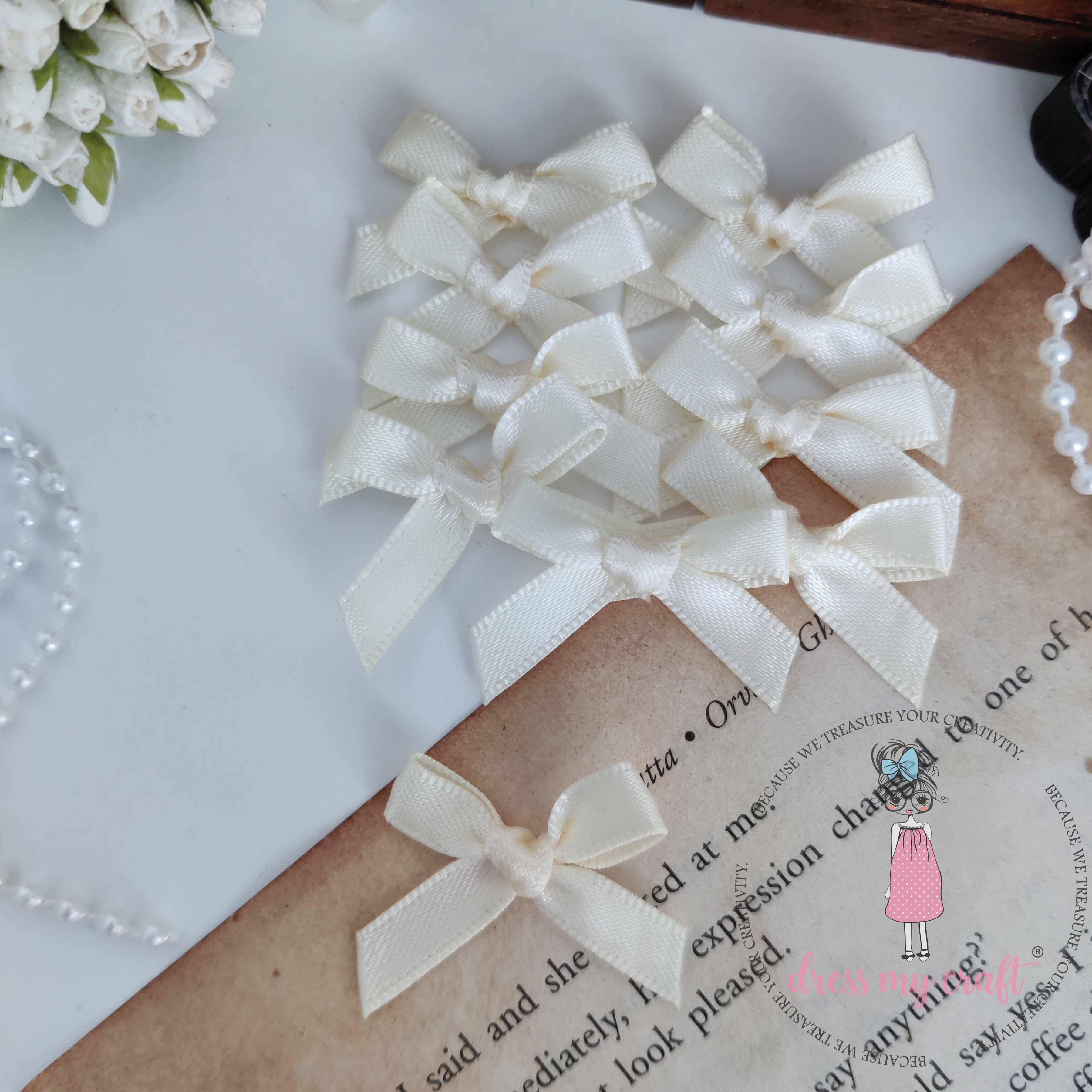 Ivory Ribbon Bows