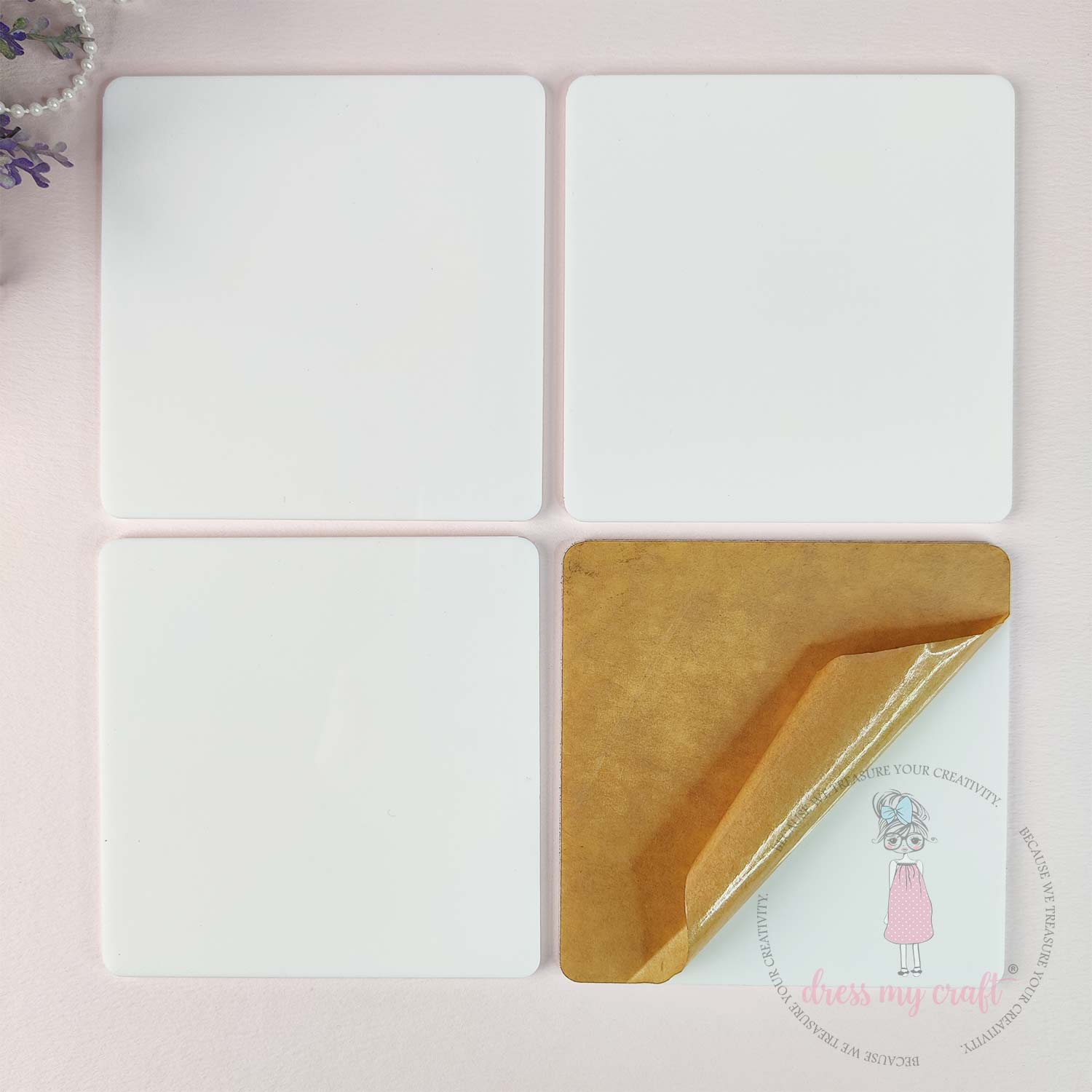 Acrylic Curved Square Coasters