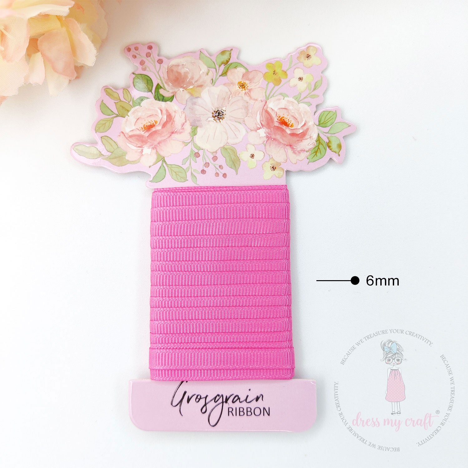 Grosgrain Ribbon - Flamingo Pink