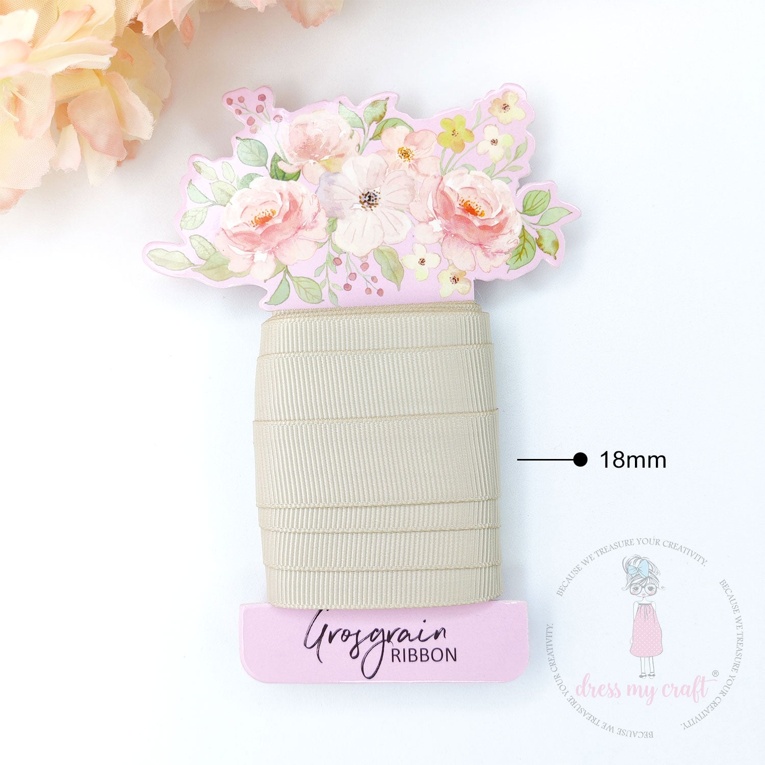 Grosgrain Ribbon - Beige