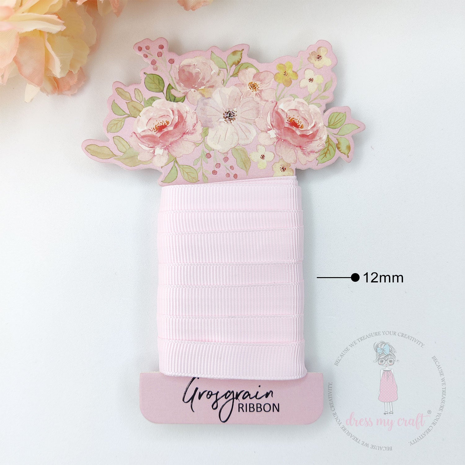 Grosgrain Ribbon - Baby Pink