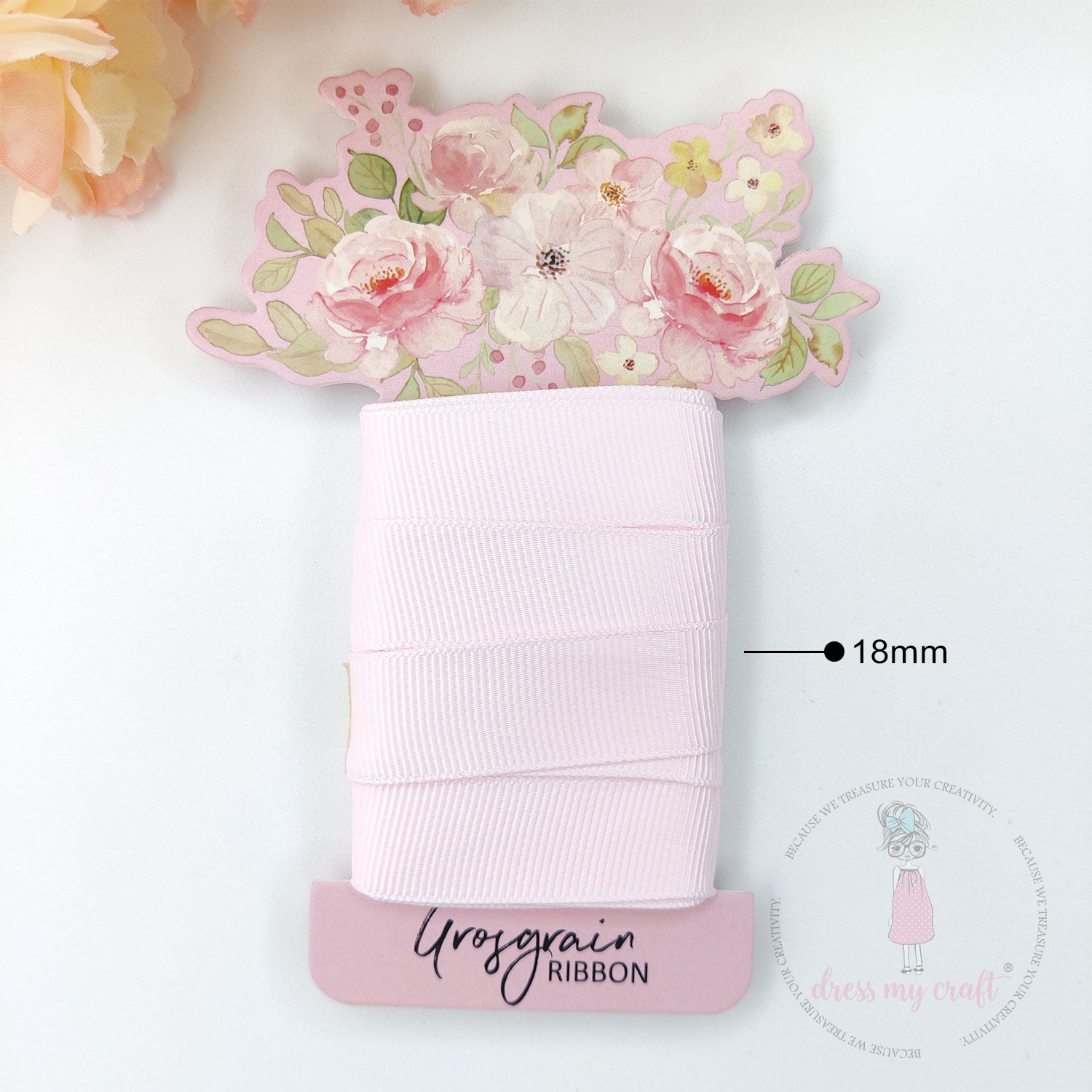 Grosgrain Ribbon - Baby Pink