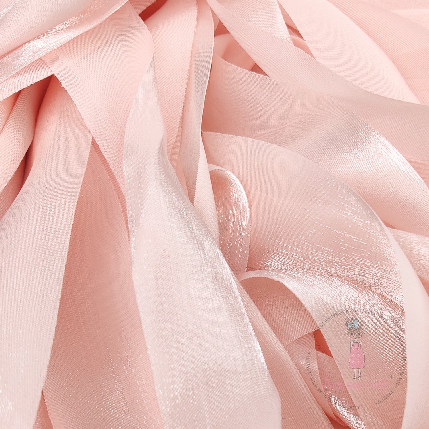 Metallic Silk Ribbon - Pink