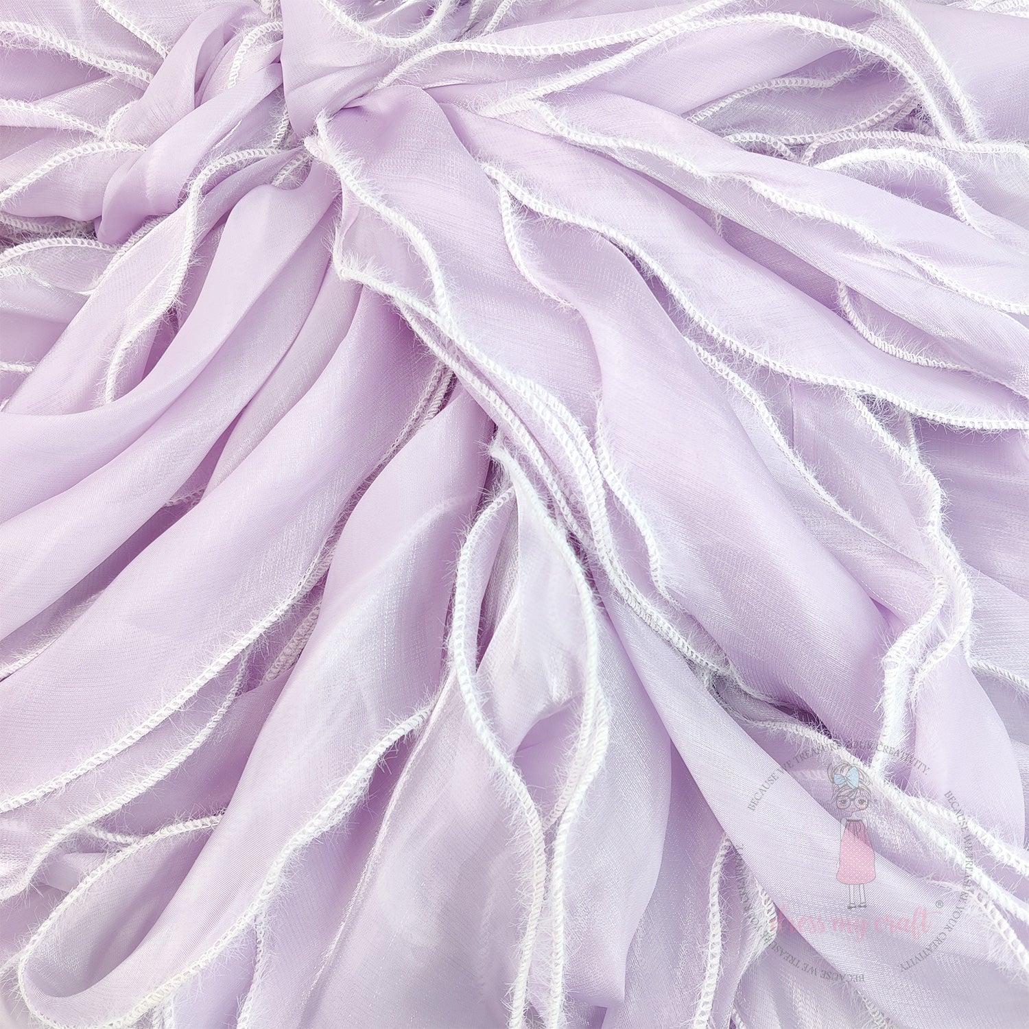 Wavy Silk Premium Ribbon - Mauve