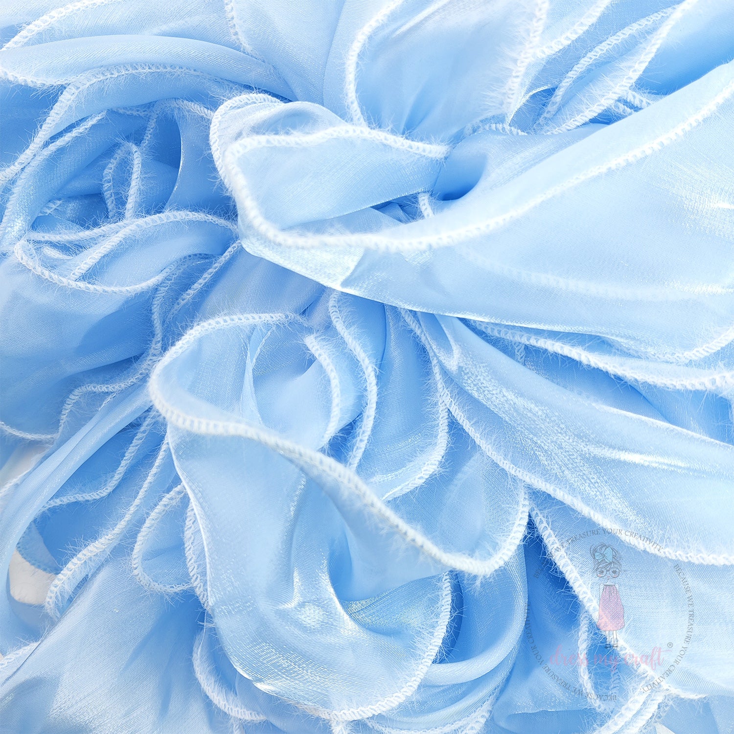 Wavy Silk Premium Ribbon - Blue