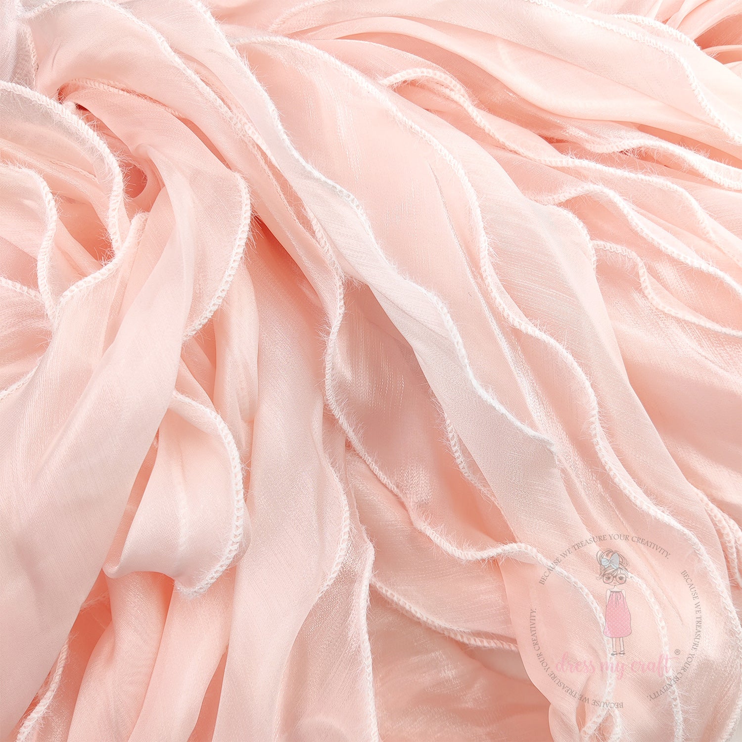 Wavy Silk Premium Ribbon - Pink