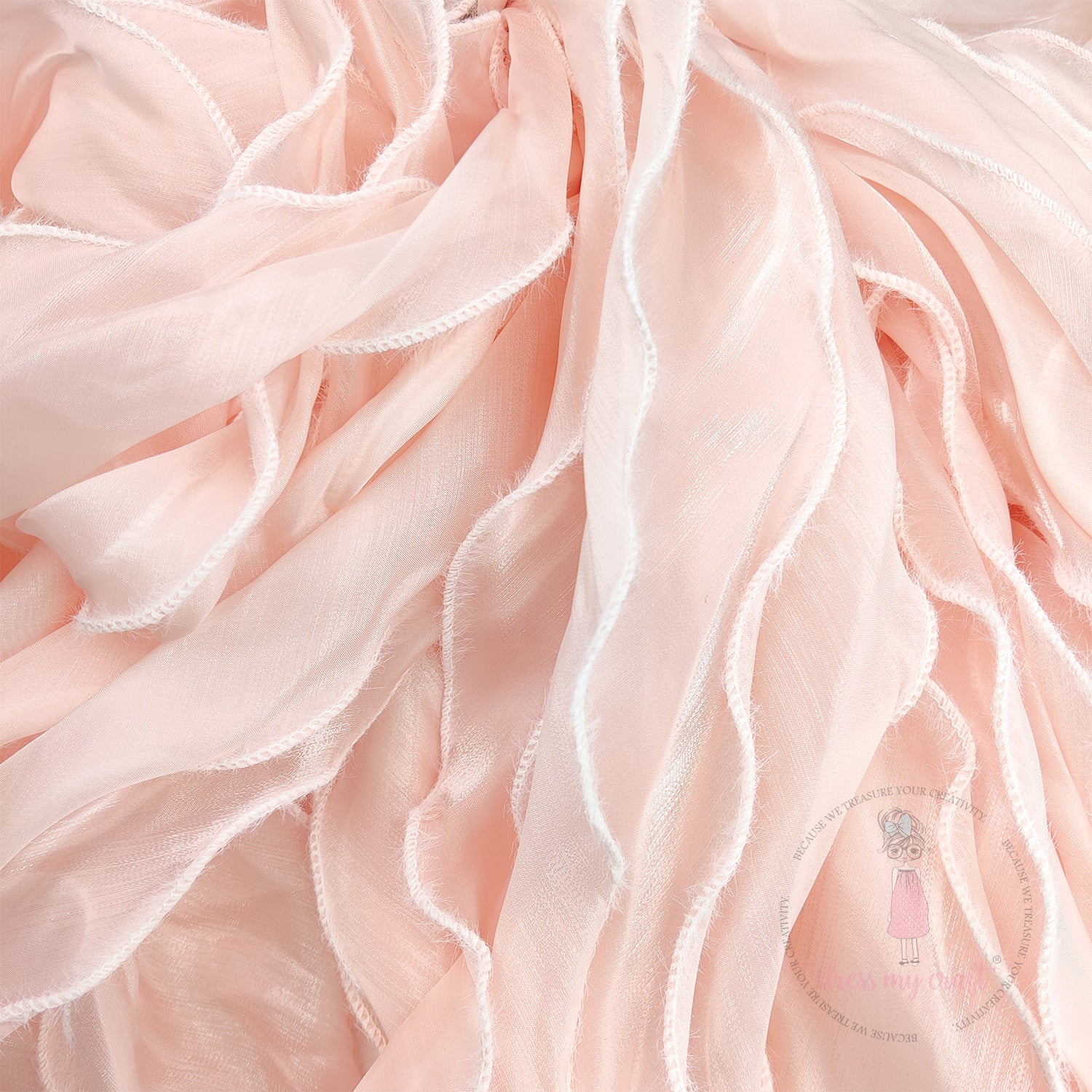 Wavy Silk Premium Ribbon - Pink