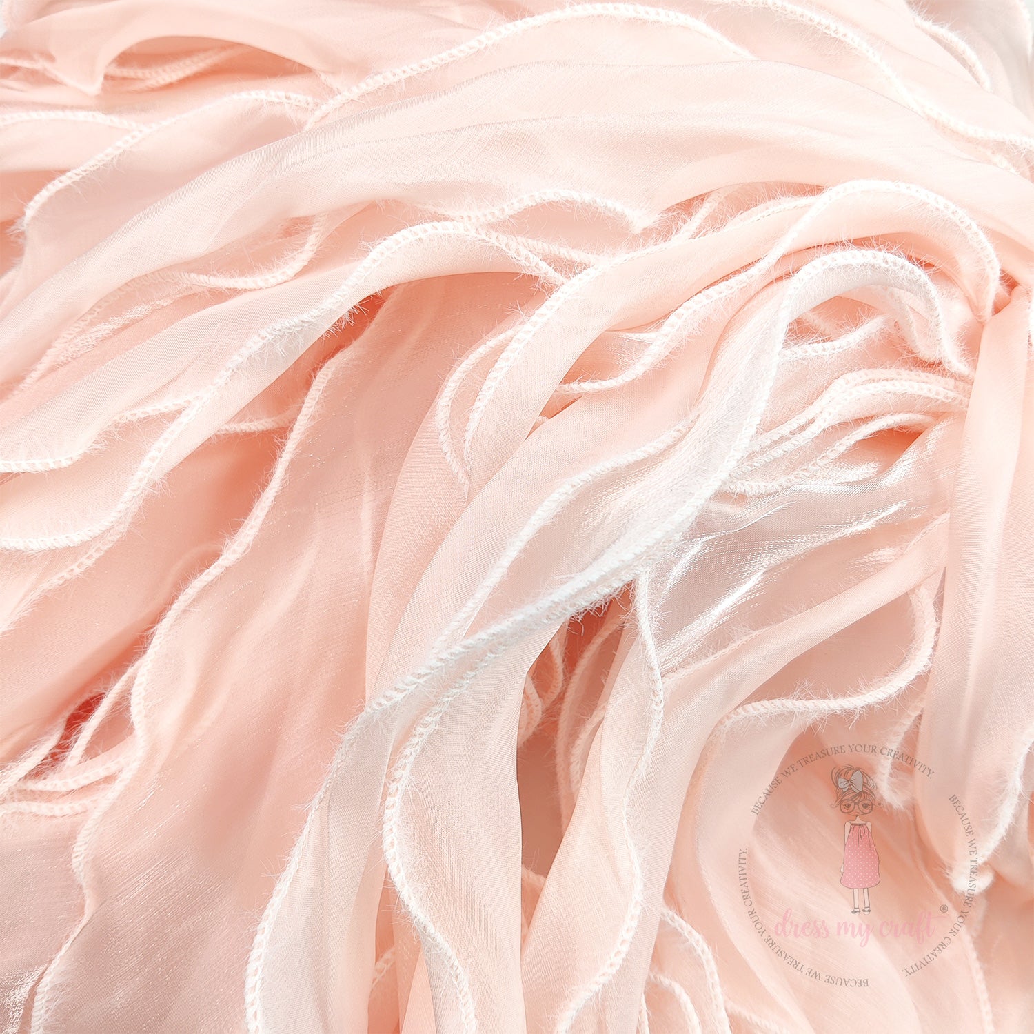 Wavy Silk Premium Ribbon - Pink