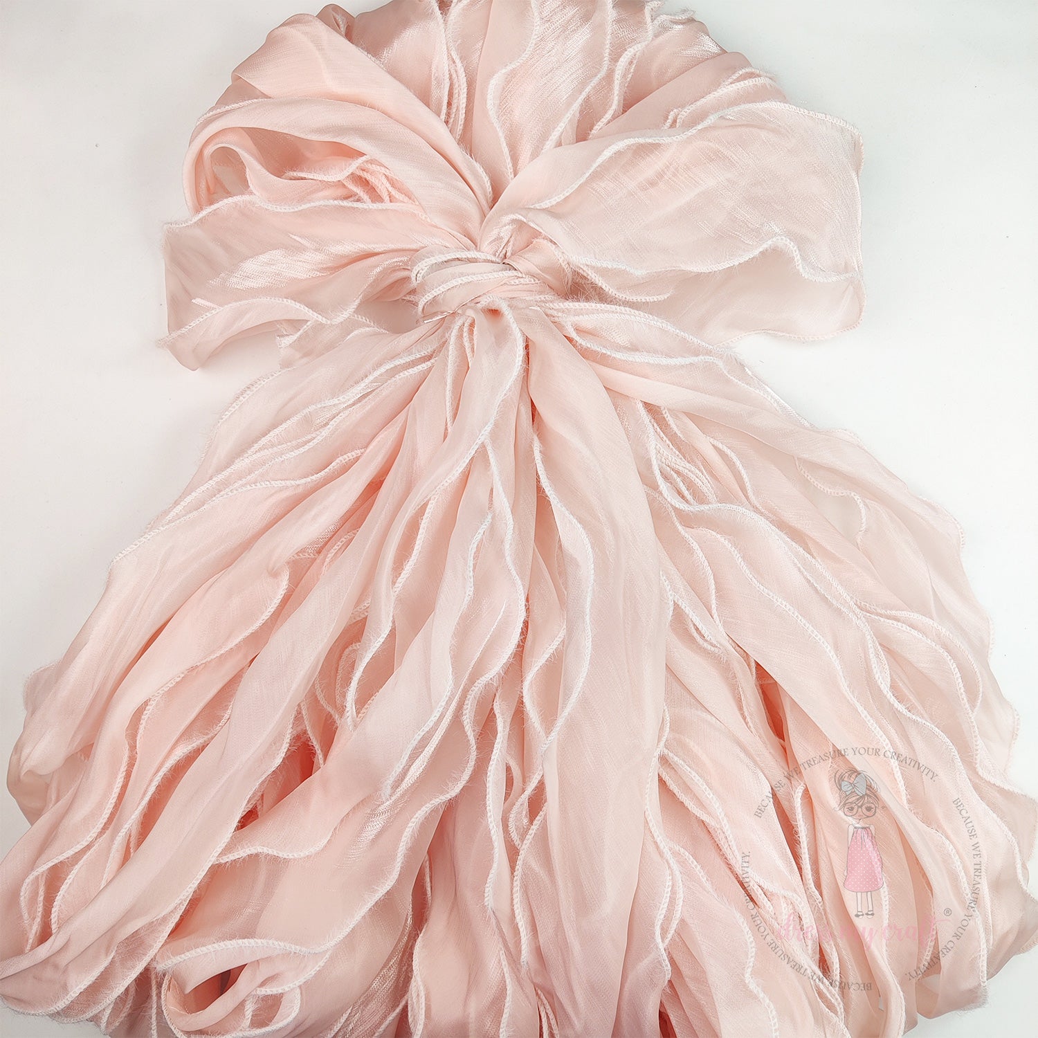 Wavy Silk Premium Ribbon - Pink