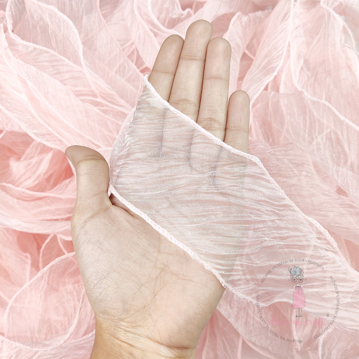 Pink Ribbon Tissue Crushed Tissue Ribbon - Pink – CRAFTERS CORNER