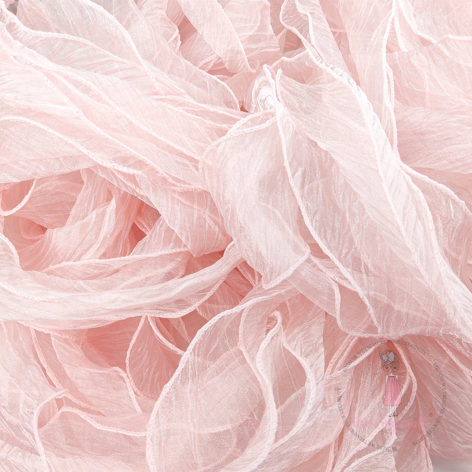 Crushed Tissue Ribbon - Pink