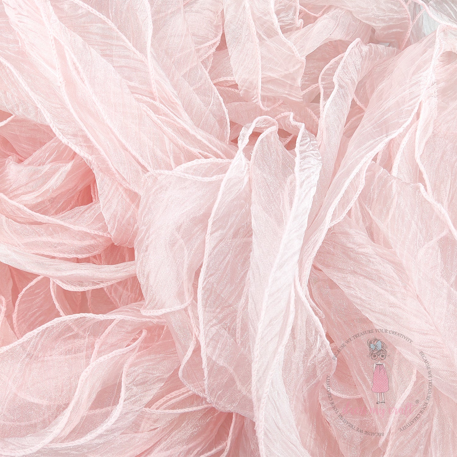 Crushed Tissue Ribbon - Pink