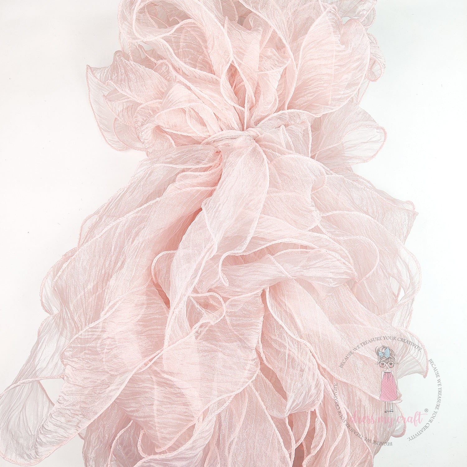 Crushed Tissue Ribbon - Pink