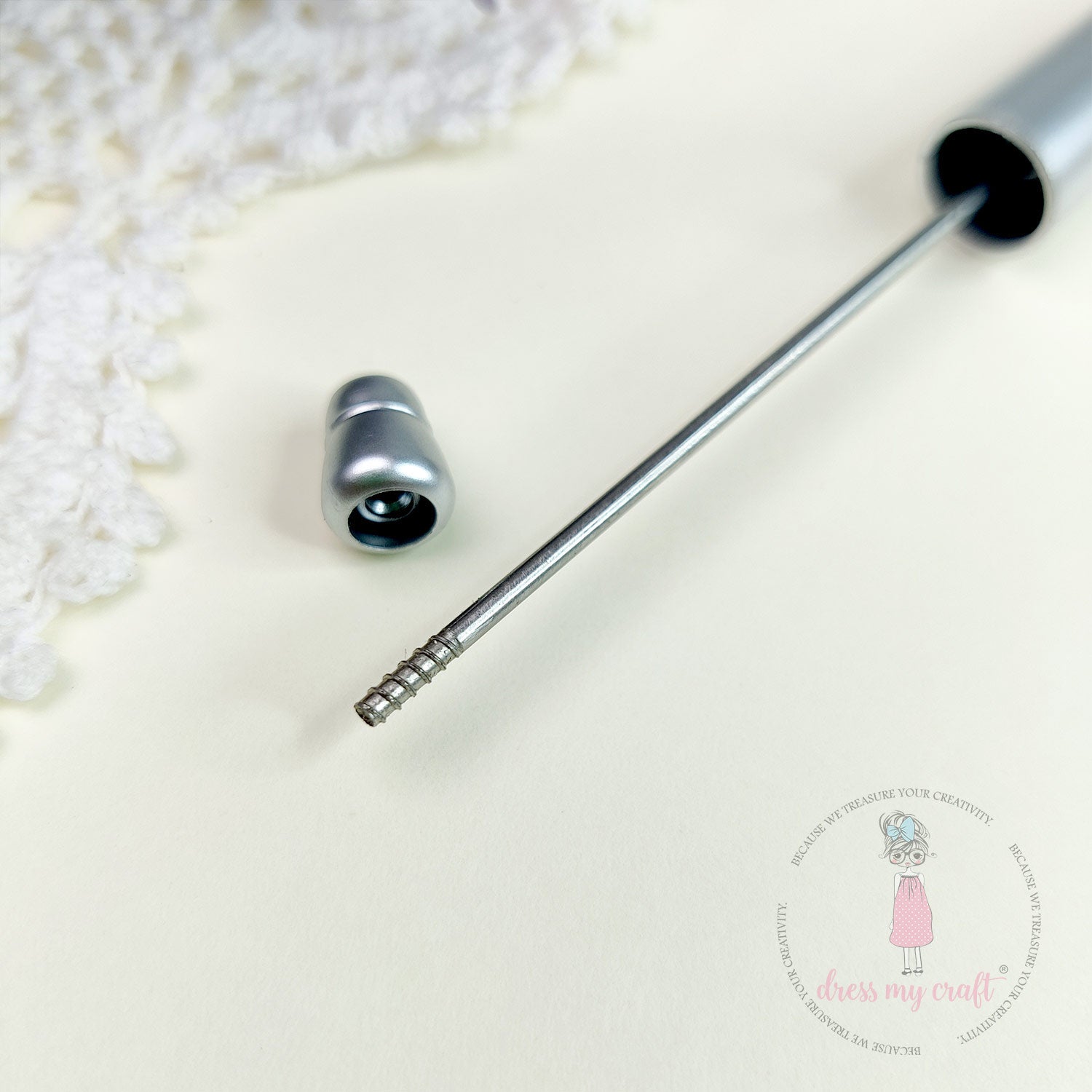 DIY Bead Pens - Matt Silver