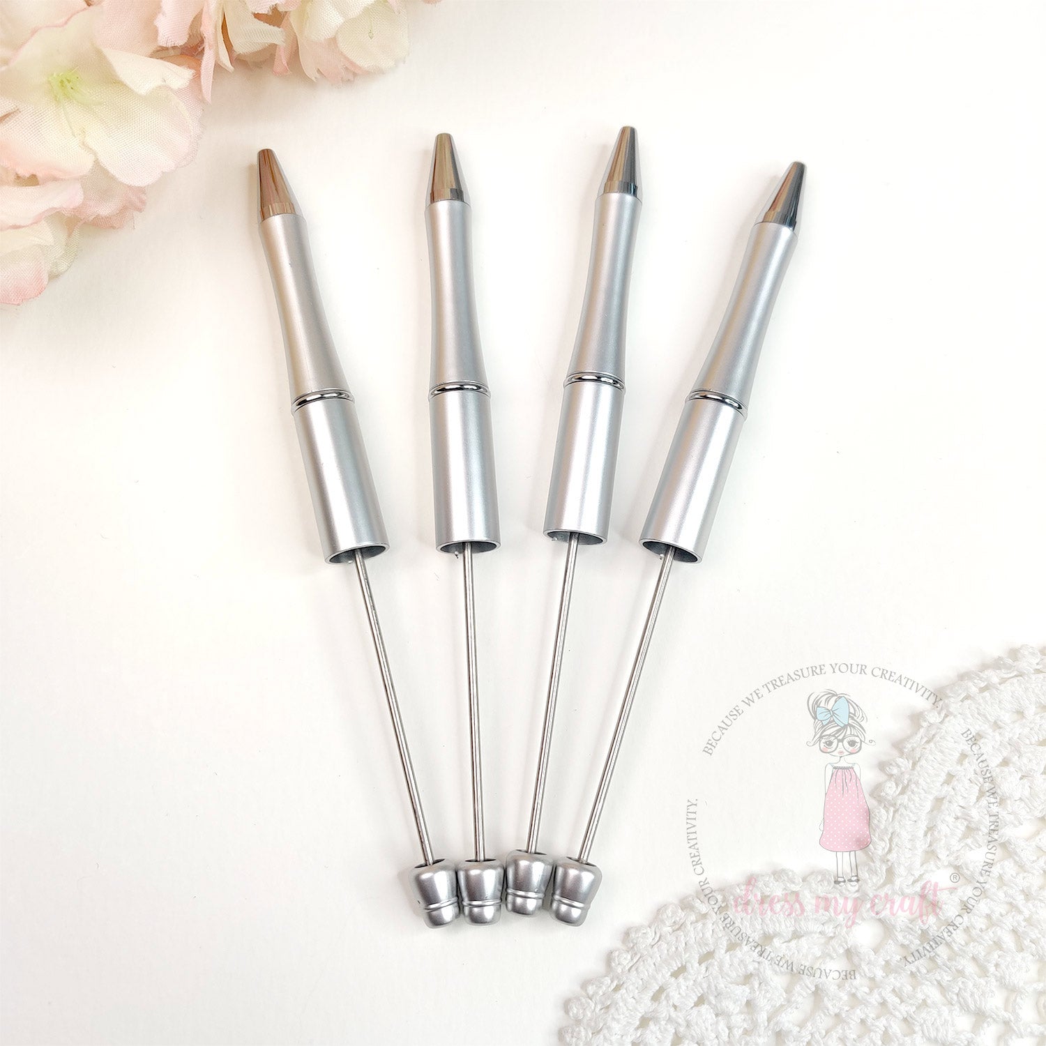 DIY Bead Pens - Matt Silver
