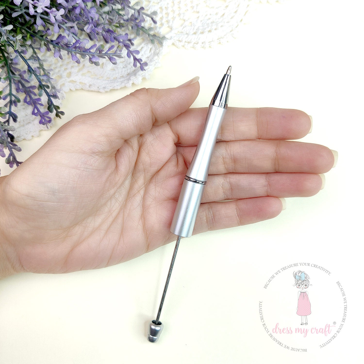 DIY Bead Pens - Matt Silver