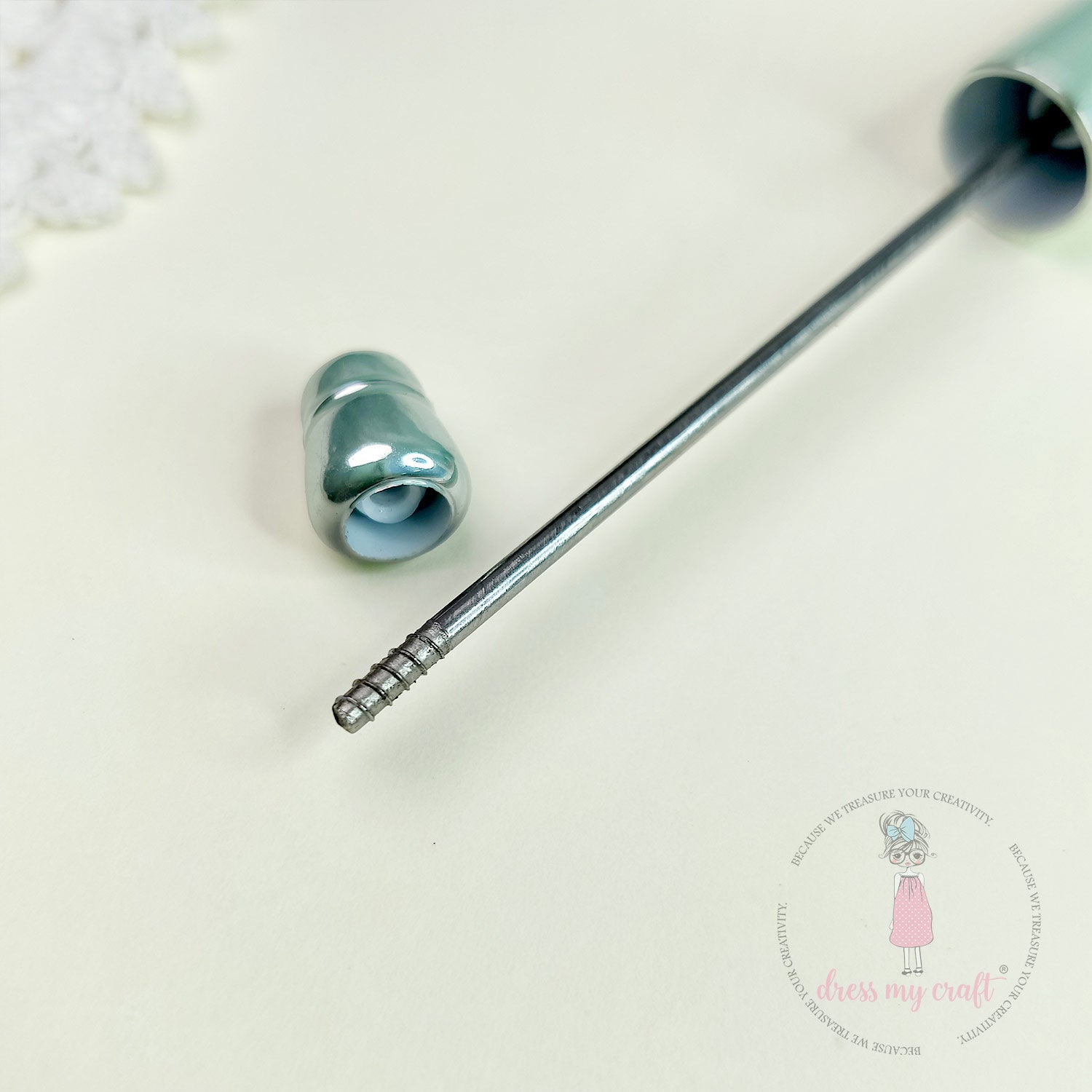 DIY Bead Pens - Metallic Mint Green