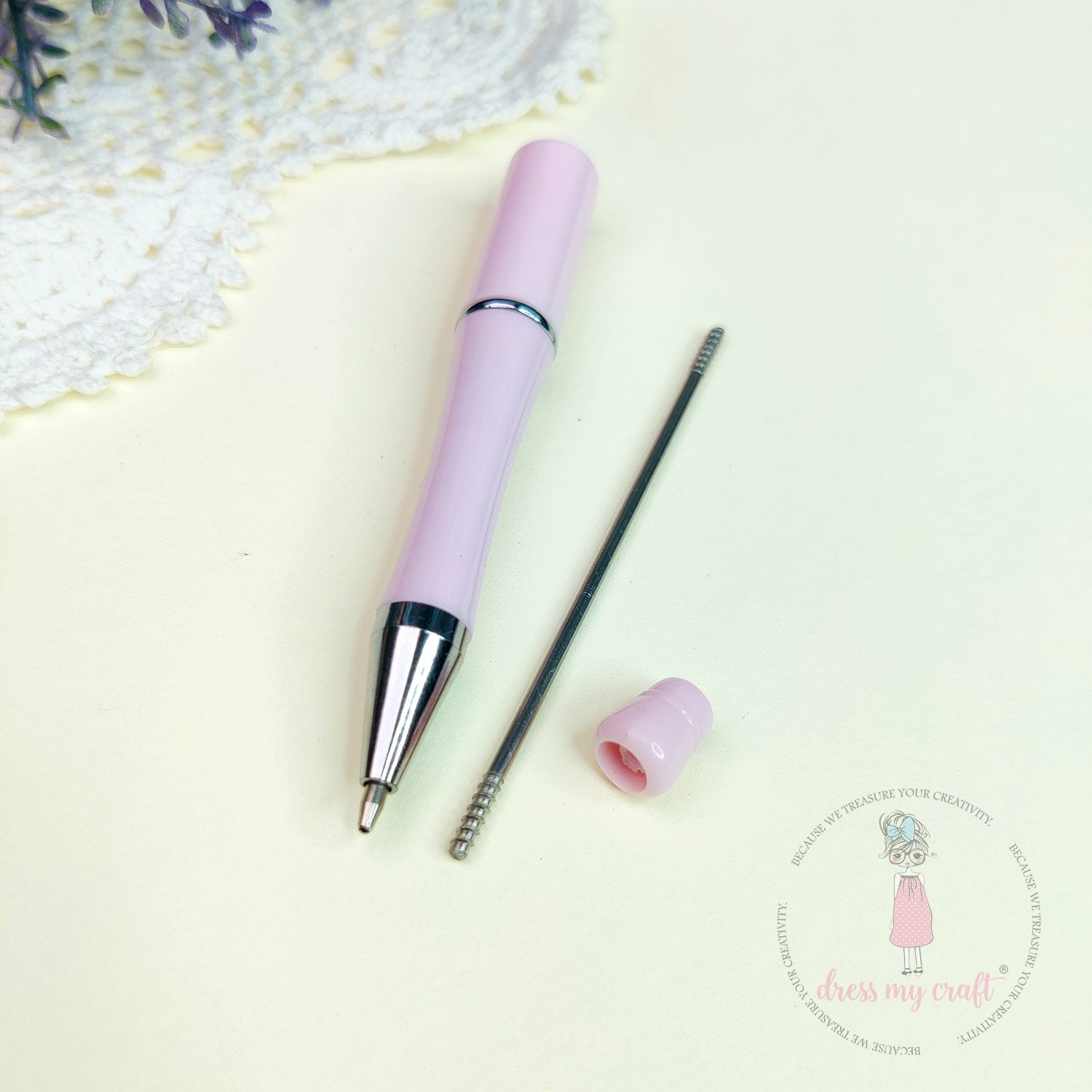 DIY Bead Pens - Pastel Pink