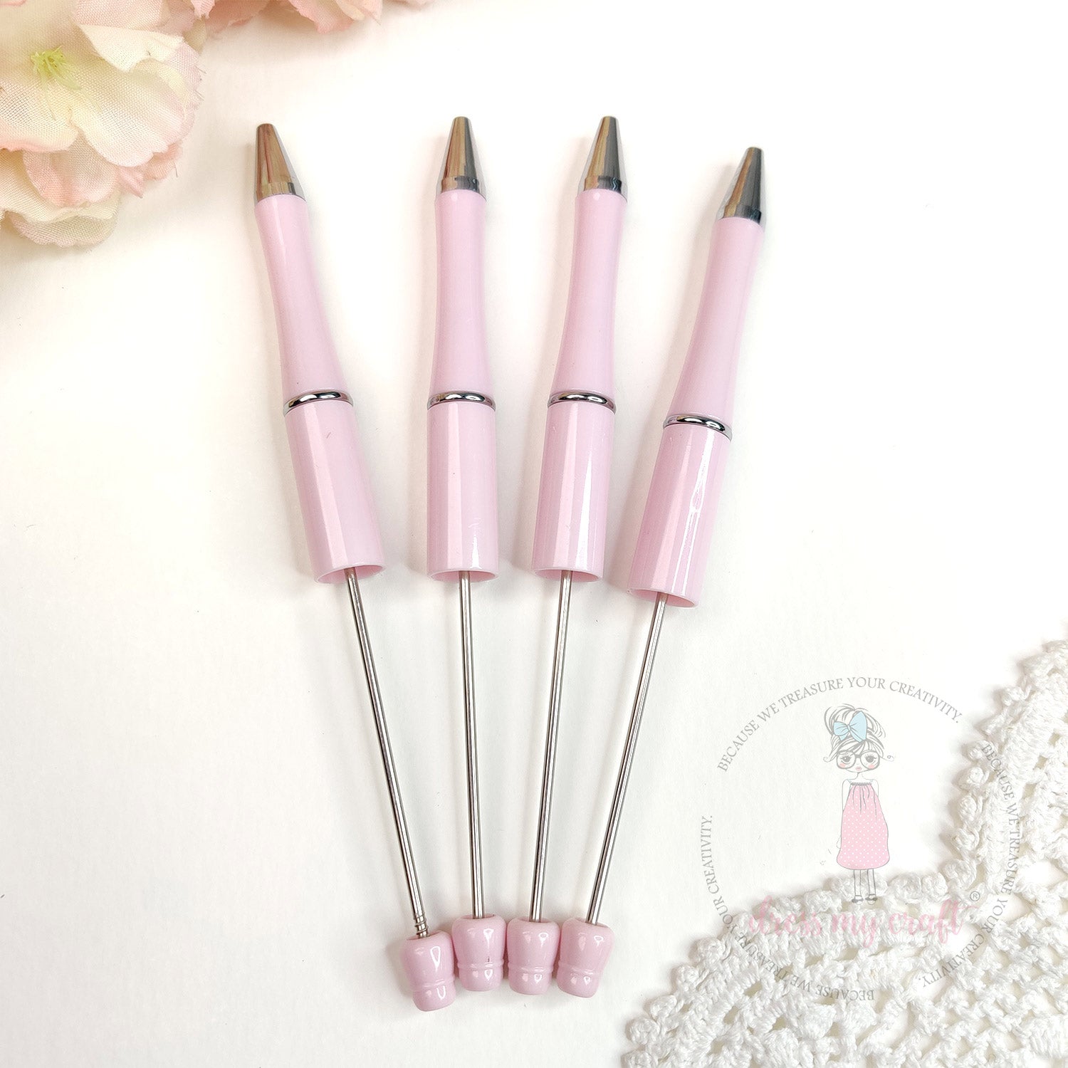 DIY Bead Pens - Pastel Pink