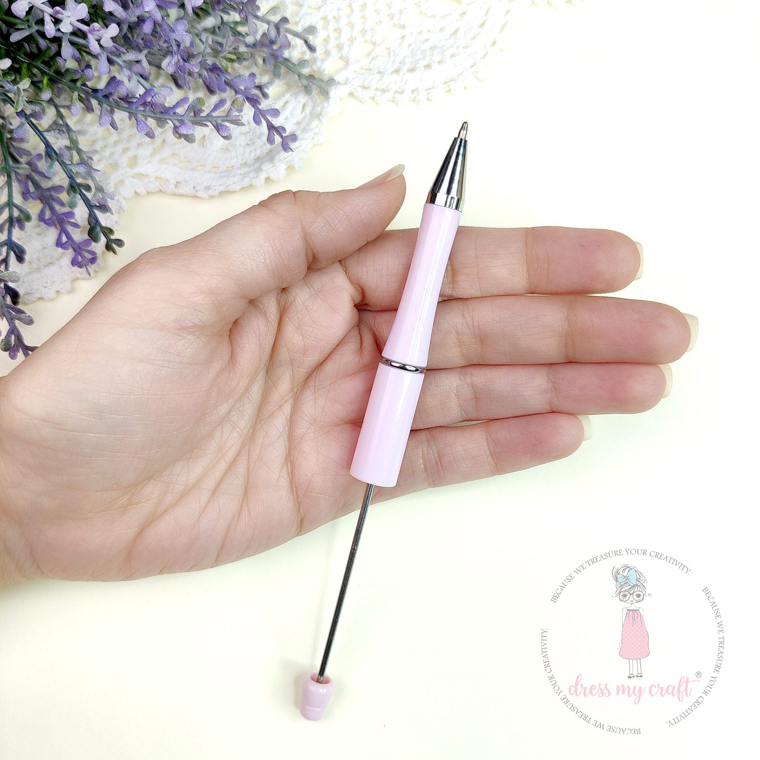 DIY Bead Pens - Pastel Pink