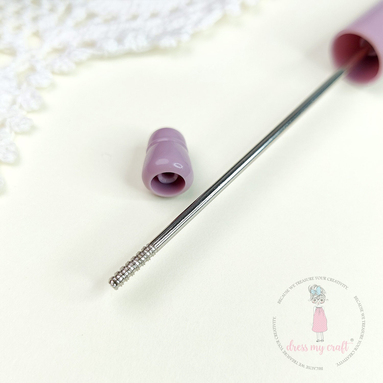 DIY Bead Pens - Pastel Mauve