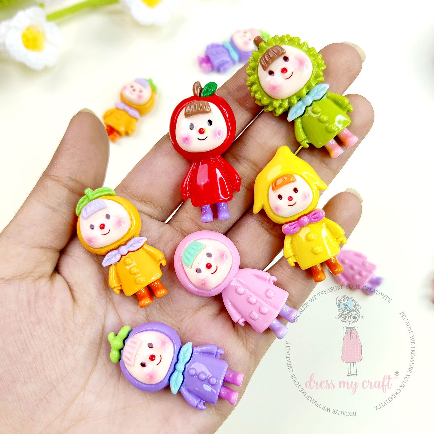 Fruit Babies Flatback Cabochons