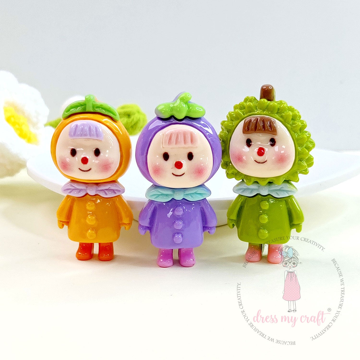 Fruit Babies Flatback Cabochons