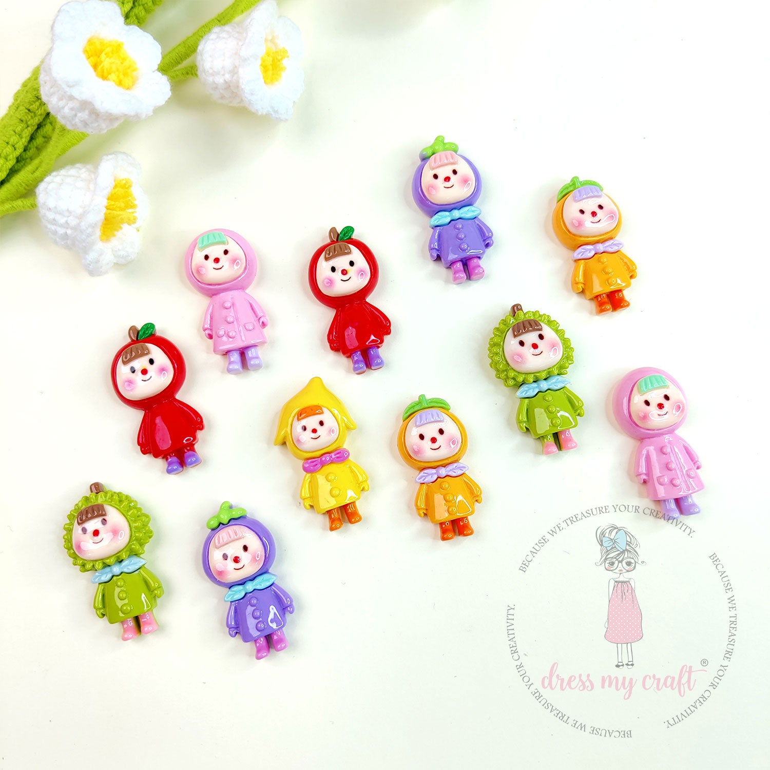 Fruit Babies Flatback Cabochons
