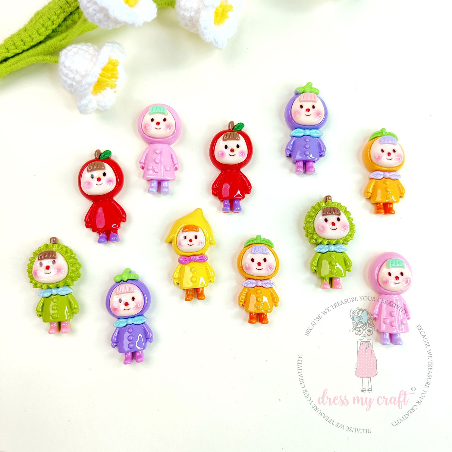 Fruit Babies Flatback Cabochons