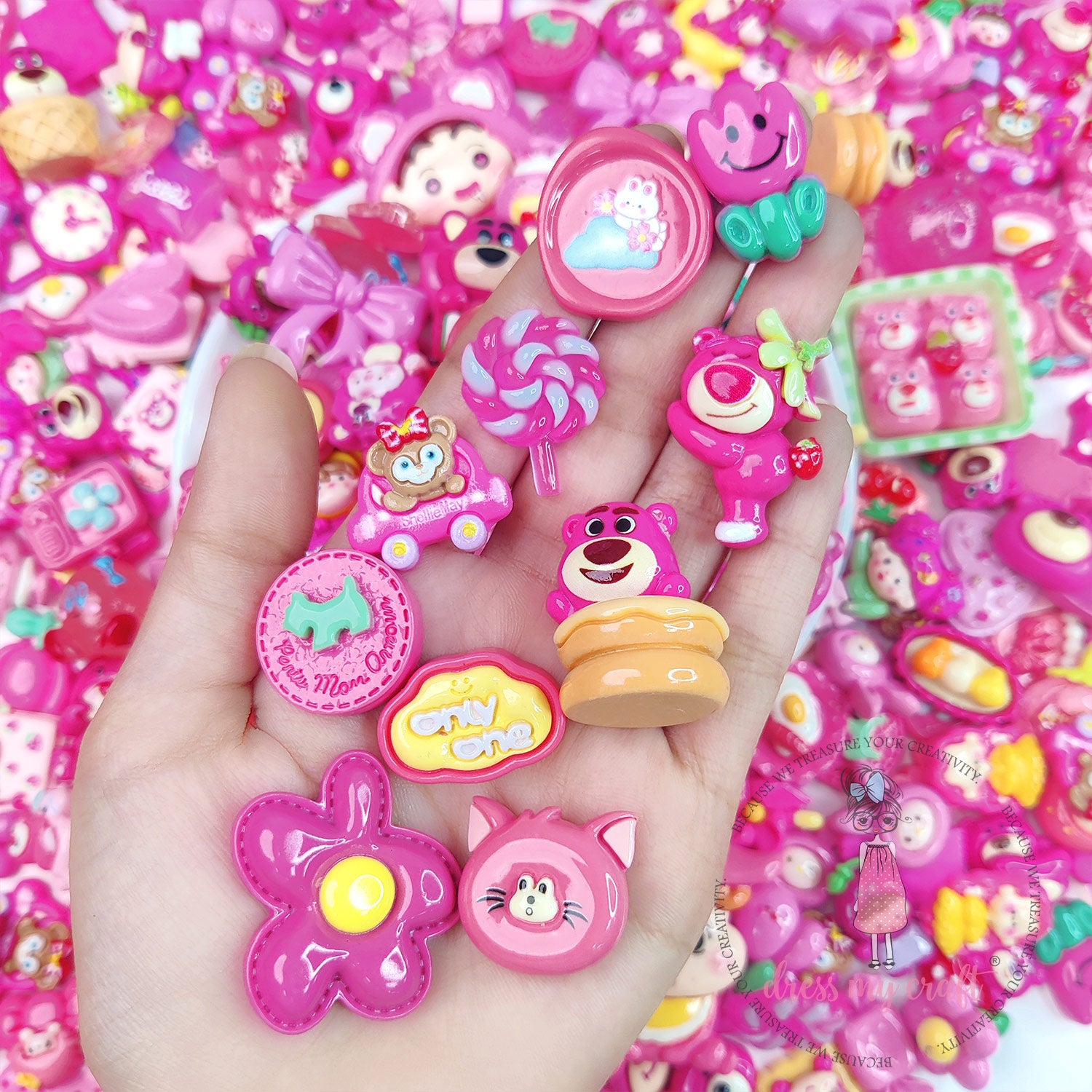 Pink Paradise Mix Cabochons Pack