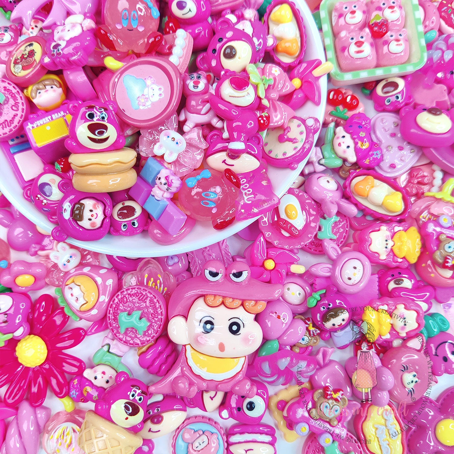 Pink Paradise Mix Cabochons Pack