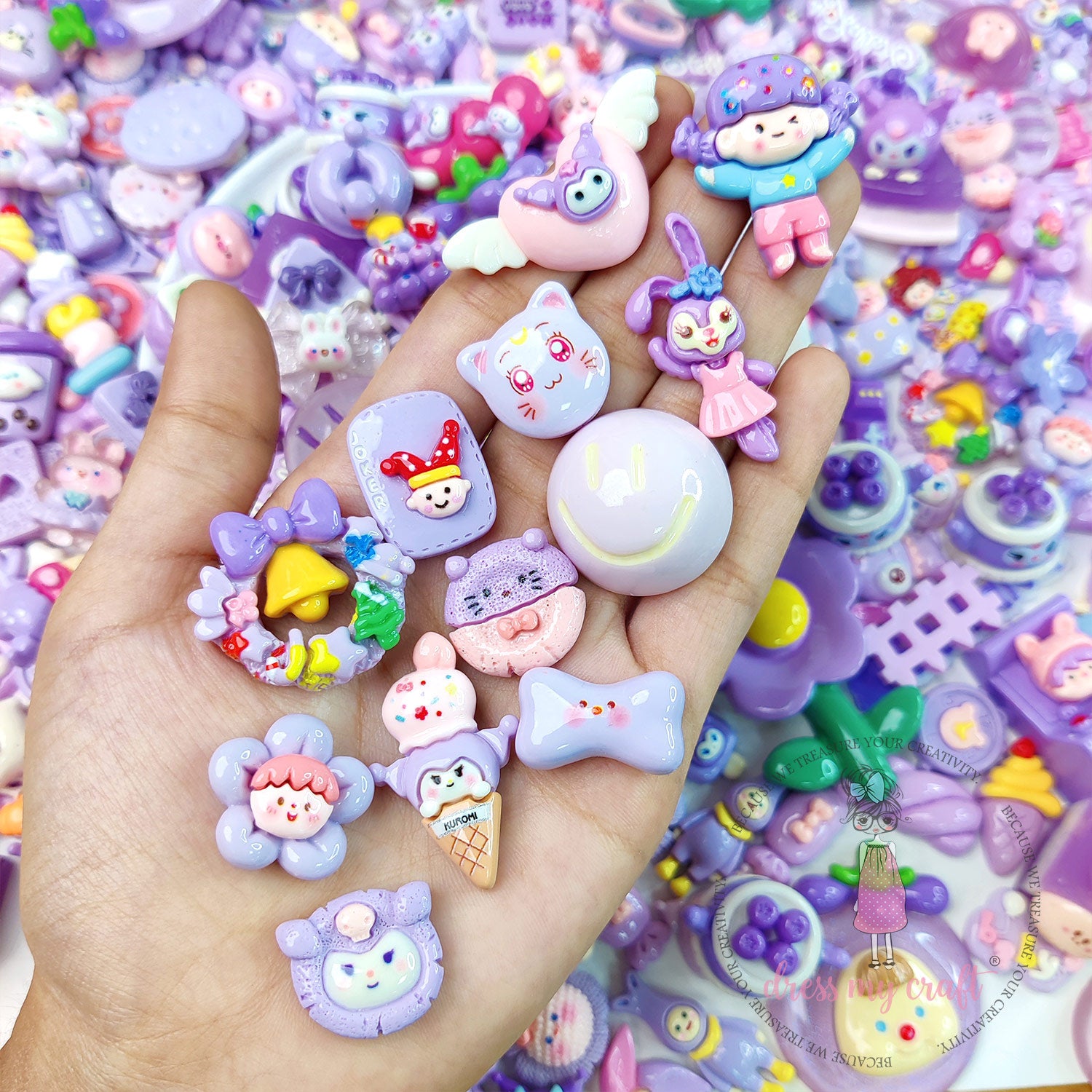 Lavender Lush Mix Cabochons Pack