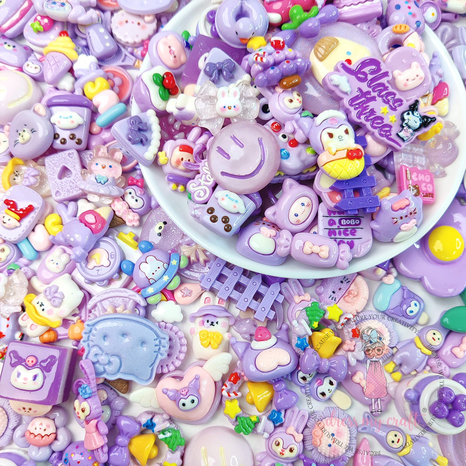 Lavender Lush Mix Cabochons Pack