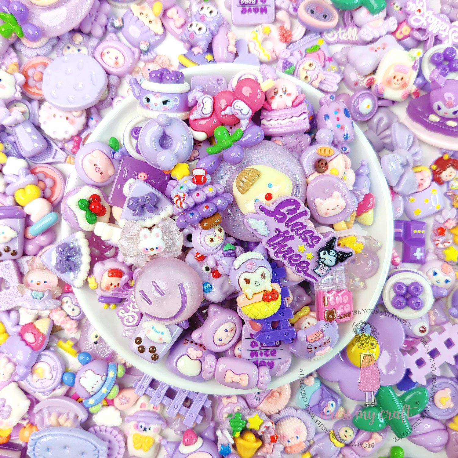 Lavender Lush Mix Cabochons Pack
