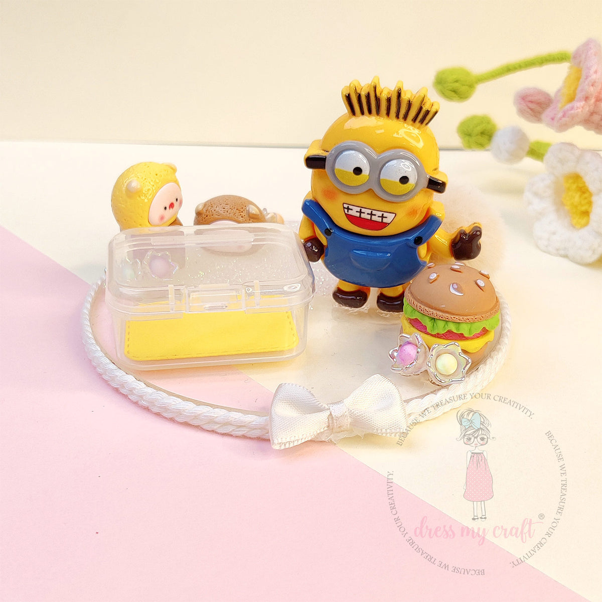 Holographic Tulip Flower Bead Caps