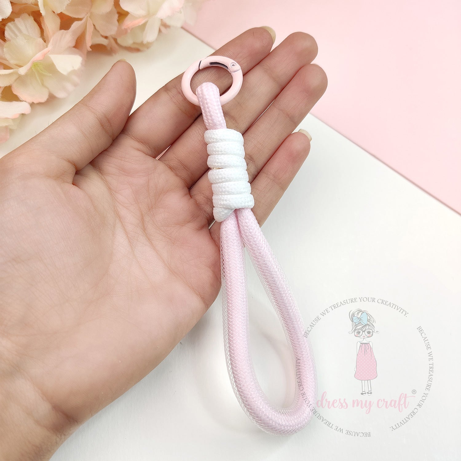Braided Rope Keychains Baby Pink - Vol 2