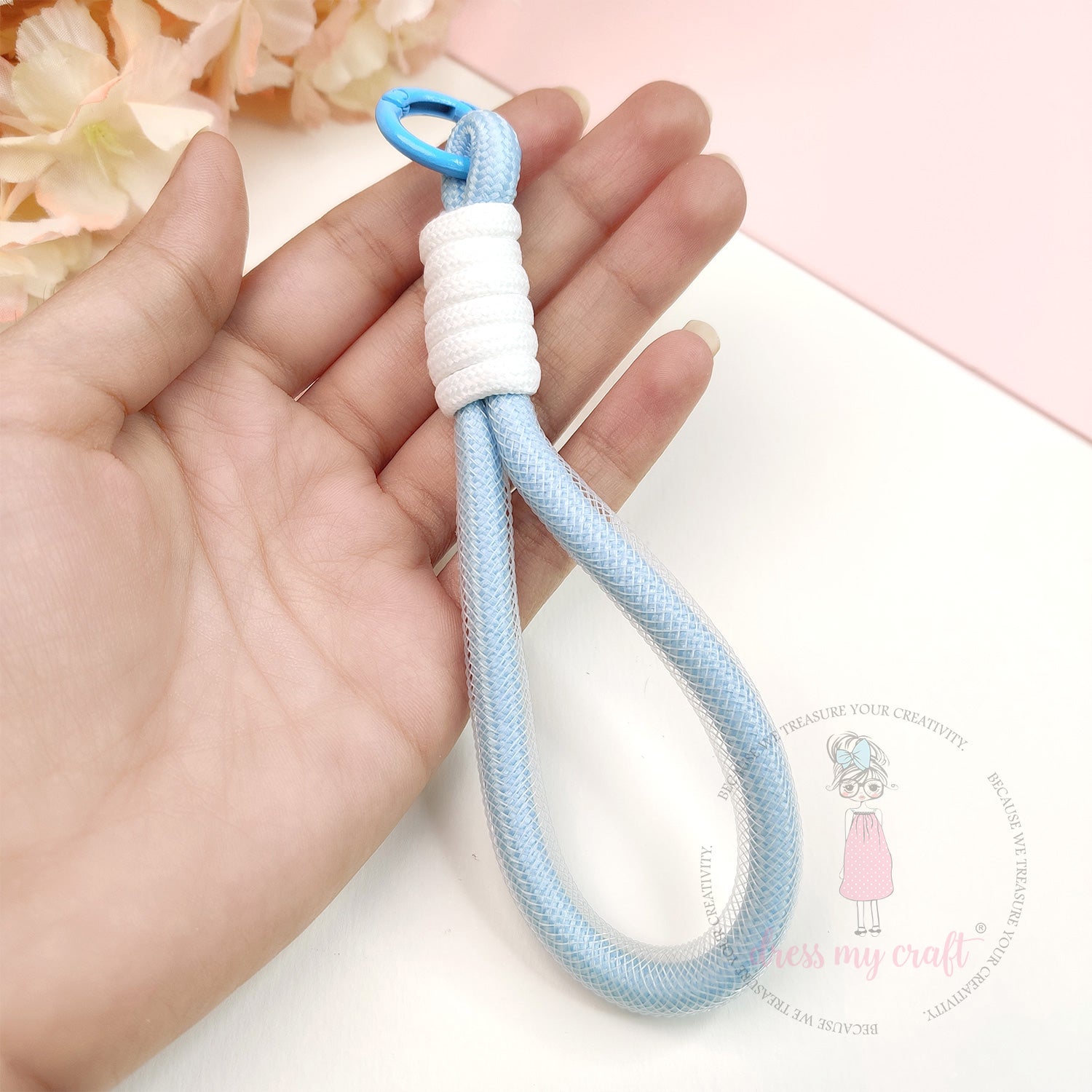 Braided Rope Keychains Baby Blue - Vol 2